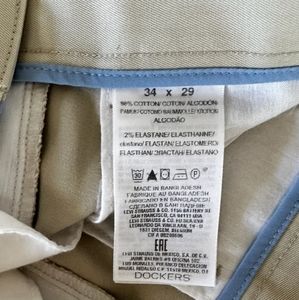 New Dockers Slim Khakis- Ivory, 34x29